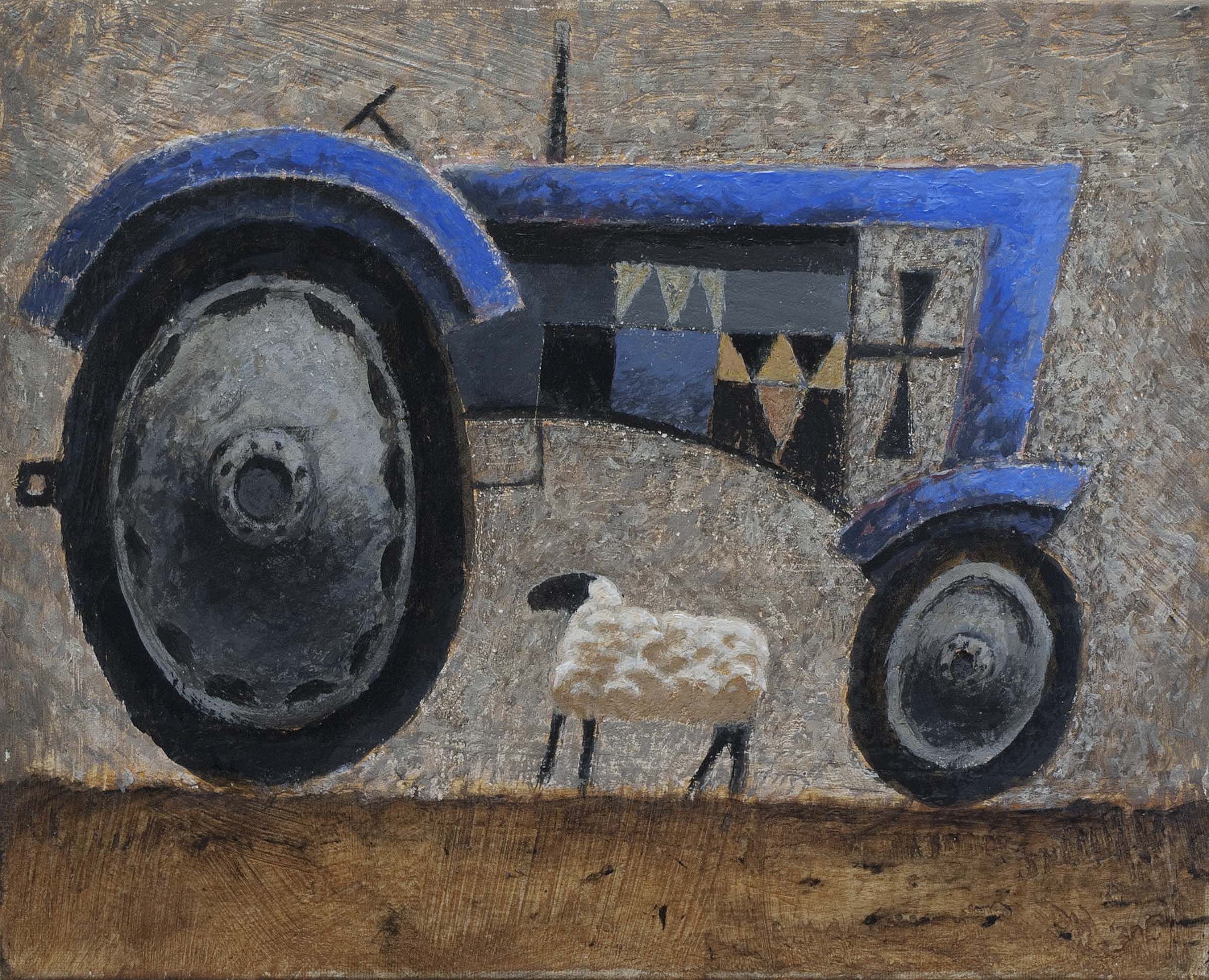 Tractor with sheep  by John  McNulty 